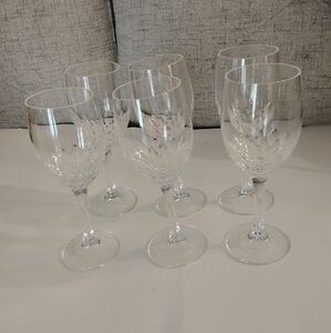 Vintage French Set Of 6 Wine Glasses.